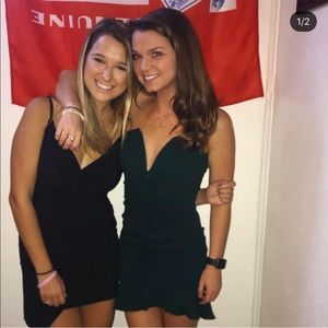 Strapless Hunter Green Cocktail Dress